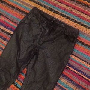 H&M black glittery pants